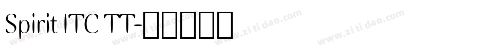 Spirit ITC TT字体转换